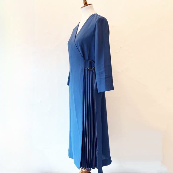 COS Pleated Front Wrap Dress Size 38 / US 8 - Picture 3 of 13